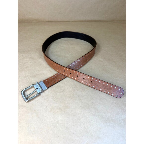 Lauren Ralph Lauren Studded Leather Reversible Belt Brown/Black Sz 42 main image 7